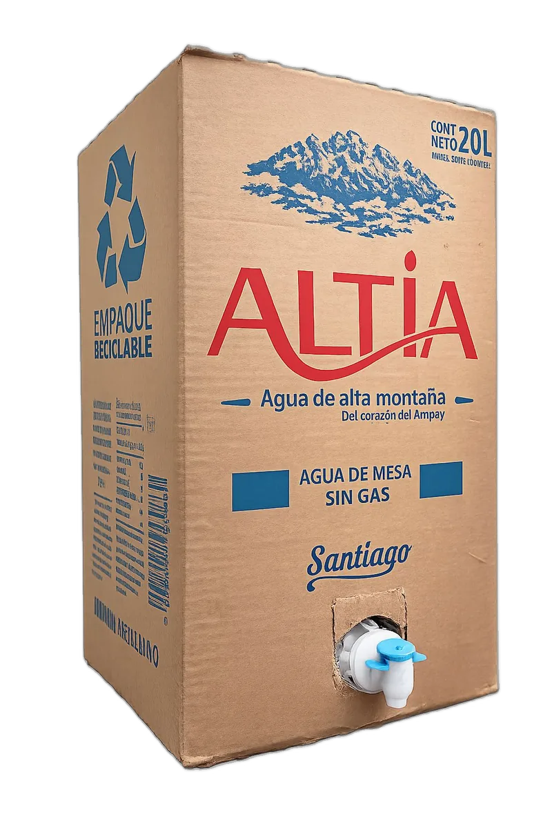 Agua Altia caja 20 litros con dispensador