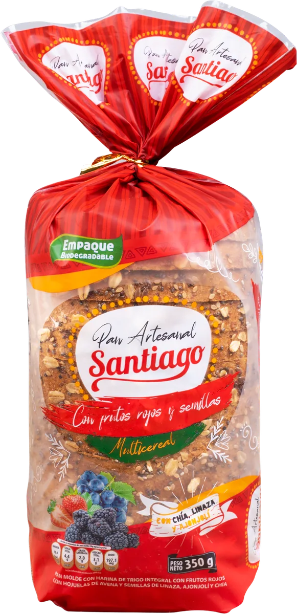 Pan de molde de frutos rojos Santiago
