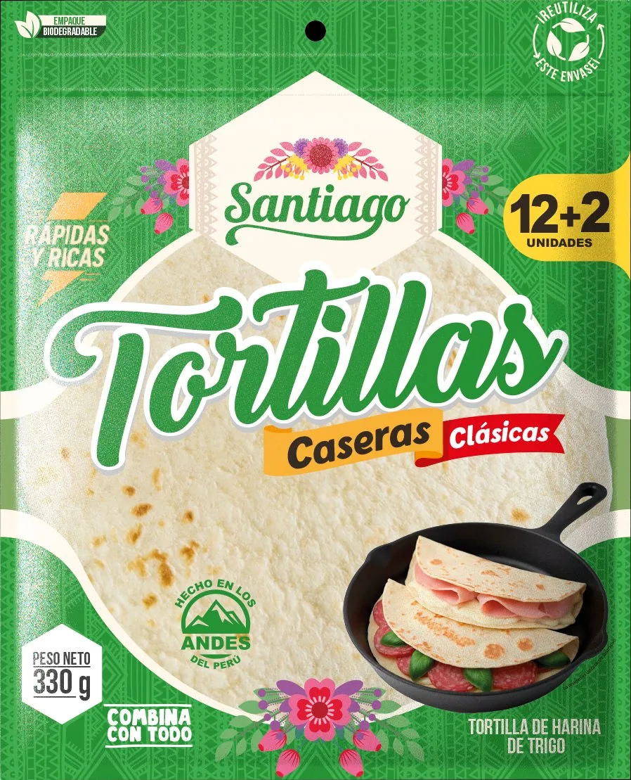 Tortillas de trigo clásicas para wrap Santiago